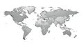 Monochrome World Map for Educational Purposes and Web Design. Simple and Clean Geographic Representation. Perfect for Royalty Free Stock Photo