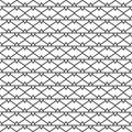 Monochrome zigzag line pattern background, minimal black and white geometric pattern, vector illustration.