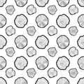 Monochromic wood ring seamless pattern Royalty Free Stock Photo