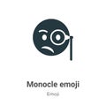 Monocle emoji vector icon on white background. Flat vector monocle emoji icon symbol sign from modern emoji collection for mobile Royalty Free Stock Photo