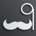 Monocle mustache vector Royalty Free Stock Photo