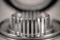 Monocrome macro shot of a metal egg cutter Royalty Free Stock Photo