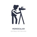 monocular icon on white background. Simple element illustration from People concept