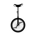 Monocycle silhouette Royalty Free Stock Photo