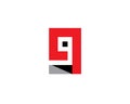 Monogram anagram lettermark logo of letter g 9 q
