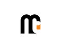 Monogram anagram lettermark logo of letter m i n t