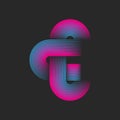 Monogram CC letters Interlacing logo, combination two letters C initials, linear creative design emblem print from parallel thin