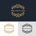 Monogram design elements, graceful template. Calligraphic elegant line art logo design. Letter emblem sign for Royalty