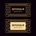 Monogram design elements, graceful template. Luxury vintage frame. Calligraphic elegant line art logo design