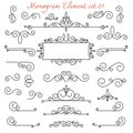 monogram flourish swirl for design and d