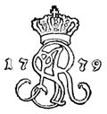 Monogram of the king of the Rzeczpospolita Royalty Free Stock Photo