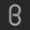 Monogram letter B logo creative monogram, metallic normal lines, typography mark design mockup