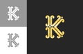 Monogram Letter K Company Name Logo