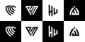 Monogram letter  logo design vector Royalty Free Stock Photo