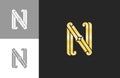 Monogram Letter N Company Name Logo