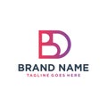 Monogram logo design with letter LDR Royalty Free Stock Photo
