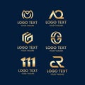 Monogram logo design vector template