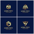 Monogram logo design vector template