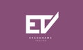 Monogram logo ETV Royalty Free Stock Photo