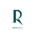 Letter Pr or Rp initial minimal modern monogram logo Royalty Free Stock Photo