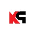 Monogram logo letter KP image fvector