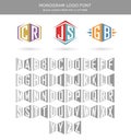 Monogram logo letters Royalty Free Stock Photo