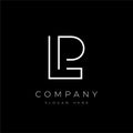 Monogram logo LP, LP INITIAL, LP letter Premium Logo