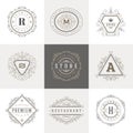 Monogram logo template Royalty Free Stock Photo