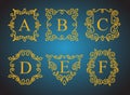 Monogram logos set