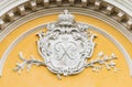 Monogram of Peter I on building freylinsky house in Peterhof