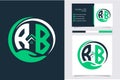 Letter R B Monogram Real estate logo Vector Template