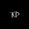 Monogram TCP logo, hipster initials TCP Royalty Free Stock Photo