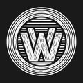 Monogram W Logo Design - A Bold and Minimalist Circular Emblem Royalty Free Stock Photo