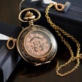 Monogrammed Pocket Watches as Wedding Favors Royalty Free Stock Photo