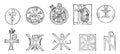 Monograms of Christ, vintage engraving