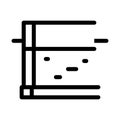 Monolithic foundation icon vector outline illustration