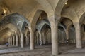 Monolithic pillars support arched vaults in Vakil Mosque, Shiraz