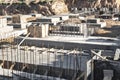 Monolithic reinforced concrete foundation for the construction of a residential building. Rostverk at the construction site. Royalty Free Stock Photo