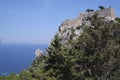 Monolithos Castle ruins , Rhodes, Greece Royalty Free Stock Photo