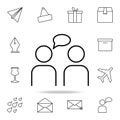 monologue icon. Detailed set of simple icons. Premium graphic design. One of the collection icons for websites, web design, mobile