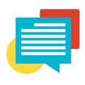 Monologue Speech Business Process Flat Icon