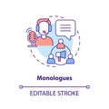 Monologues concept icon