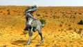 Monolophosaurus desert Royalty Free Stock Photo