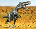 Monolophosaurus lost desert Royalty Free Stock Photo