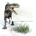 Monolophosaurus sign Royalty Free Stock Photo