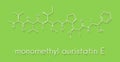 Monomethyl auristatin E MMAE, vedotin, the cytotoxic payload of brentuximab vedotin antibody-drug conjugate. Skeletal formula.