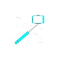 Monopad selfie stick icon or illustration in outline style