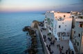 Monopoli, Italy - April 23, 2017: Embankment of Monopoli town, view from Castle of Carlo V