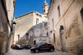 Carabinieri police cars stand in historical centre in Monopoli, Italy