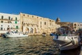 View of a nice fishing harbor and marina in Monopoli, Puglia region, Italy Royalty Free Stock Photo